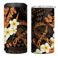 Liver Cancer Awareness Month 4 in 1 Can Cooler Tumbler Awareness Is Key Orange Polynesian Ribbon LT14 One Size: 16 oz Orange - Polynesian Pride