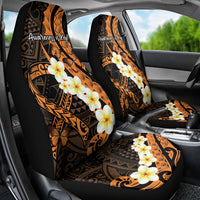Liver Cancer Awareness Month Car Seat Cover Awareness Is Key Orange Polynesian Ribbon LT14 - Polynesian Pride