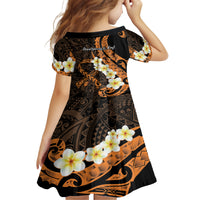 Liver Cancer Awareness Month Family Matching Summer Maxi Dress and Hawaiian Shirt Awareness Is Key Orange Polynesian Ribbon LT14 - Polynesian Pride