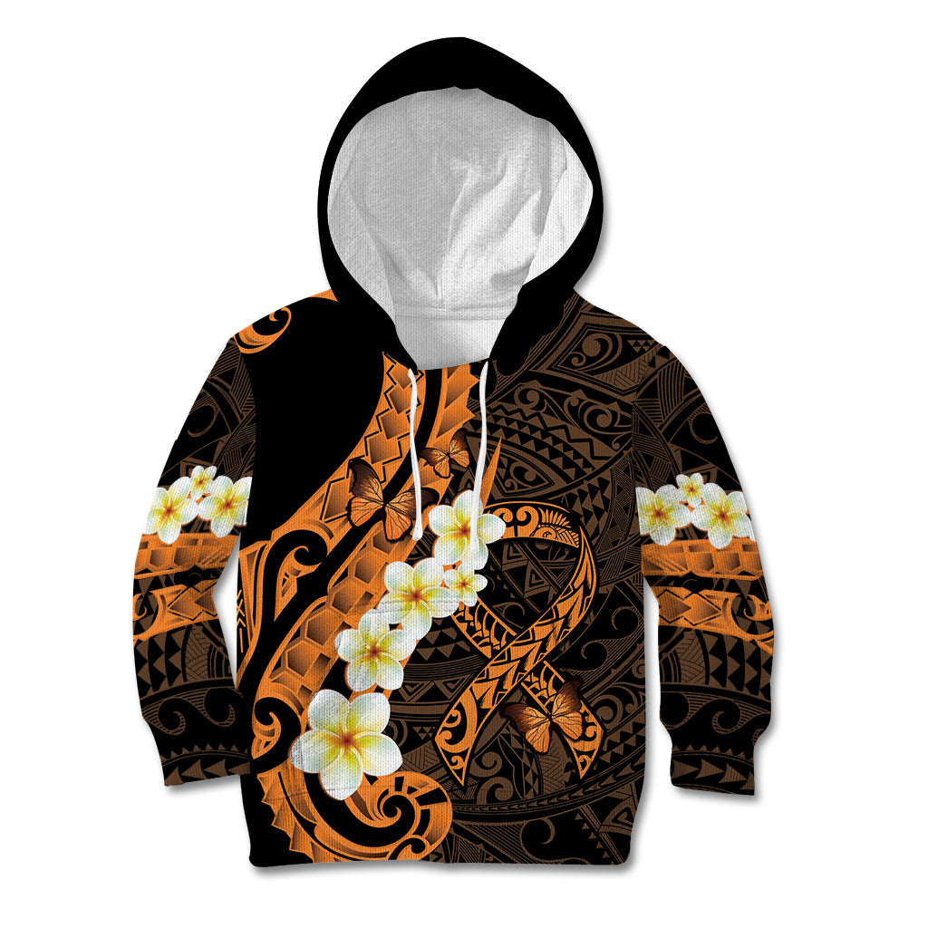 Liver Cancer Awareness Month Kid Hoodie Awareness Is Key Orange Polynesian Ribbon LT14 Hoodie Orange - Polynesian Pride
