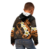 Liver Cancer Awareness Month Kid Hoodie Awareness Is Key Orange Polynesian Ribbon LT14 - Polynesian Pride