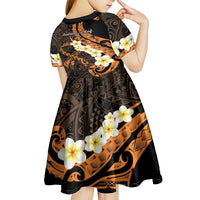 Liver Cancer Awareness Month Kid Short Sleeve Dress Awareness Is Key Orange Polynesian Ribbon LT14 - Polynesian Pride