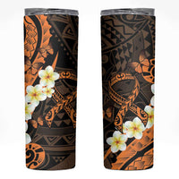 Liver Cancer Awareness Month Skinny Tumbler Awareness Is Key Orange Polynesian Ribbon LT14 Orange - Polynesian Pride