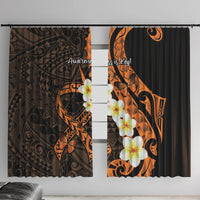 Liver Cancer Awareness Month Window Curtain Awareness Is Key Orange Polynesian Ribbon LT14 With Hooks Orange - Polynesian Pride