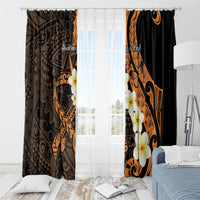 Liver Cancer Awareness Month Window Curtain Awareness Is Key Orange Polynesian Ribbon LT14 - Polynesian Pride