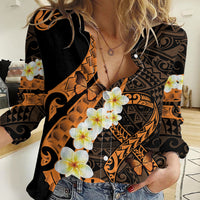 Liver Cancer Awareness Month Women Casual Shirt Awareness Is Key Orange Polynesian Ribbon LT14 Female Orange - Polynesian Pride