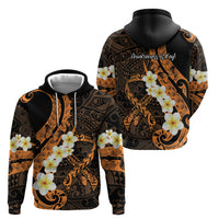Liver Cancer Awareness Month Zip Hoodie Awareness Is Key Orange Polynesian Ribbon LT14 - Polynesian Pride