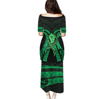 ADHD Awareness Month You Matter Family Matching Puletasi and Hawaiian Shirt Green Polynesian Ribbon LT14 - Polynesian Pride
