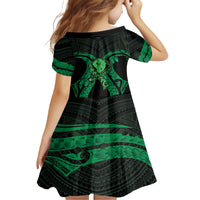 ADHD Awareness Month You Matter Family Matching Short Sleeve Bodycon Dress and Hawaiian Shirt Green Polynesian Ribbon LT14 - Polynesian Pride