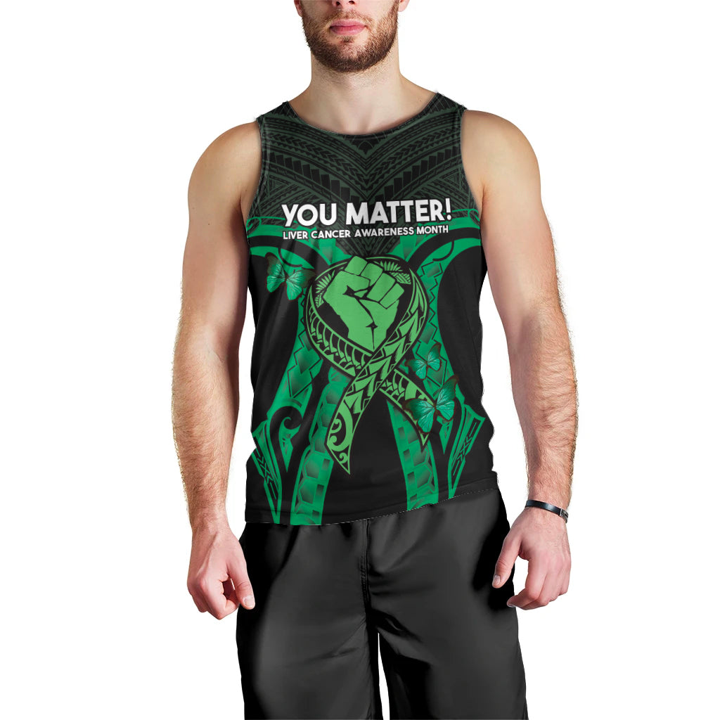 ADHD Awareness Month You Matter Men Tank Top Green Polynesian Ribbon