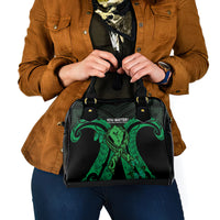 ADHD Awareness Month You Matter Shoulder Handbag Green Polynesian Ribbon