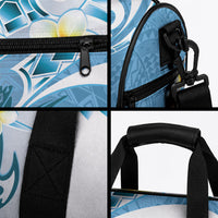 Blue Hawaii Shark Tattoo Duffle Bag Frangipani With Polynesian Pastel Version LT14 - Polynesian Pride