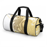 Gold Hawaii Shark Tattoo Duffle Bag Frangipani With Polynesian Pastel Version LT14 - Polynesian Pride