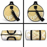 Gold Hawaii Shark Tattoo Duffle Bag Frangipani With Polynesian Pastel Version LT14 - Polynesian Pride