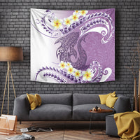 Purple Hawaii Shark Tattoo Tapestry Frangipani With Polynesian Pastel Version LT14 - Polynesian Pride