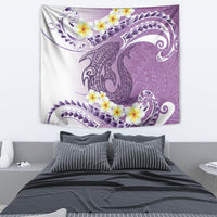 Purple Hawaii Shark Tattoo Tapestry Frangipani With Polynesian Pastel Version LT14 - Polynesian Pride