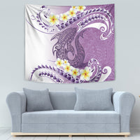 Purple Hawaii Shark Tattoo Tapestry Frangipani With Polynesian Pastel Version LT14 - Polynesian Pride