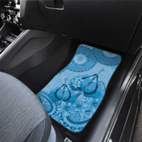Blue Bula Fiji Car Mats Fijian Dance Fan Tapa Cloth Pattern LT14 - Polynesian Pride