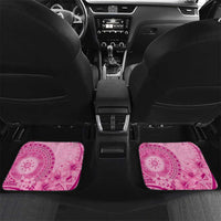 Pink Bula Fiji Car Mats Fijian Dance Fan Tapa Cloth Pattern LT14 Set 2pcs - Back Pink - Polynesian Pride