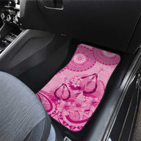 Pink Bula Fiji Car Mats Fijian Dance Fan Tapa Cloth Pattern LT14 - Polynesian Pride