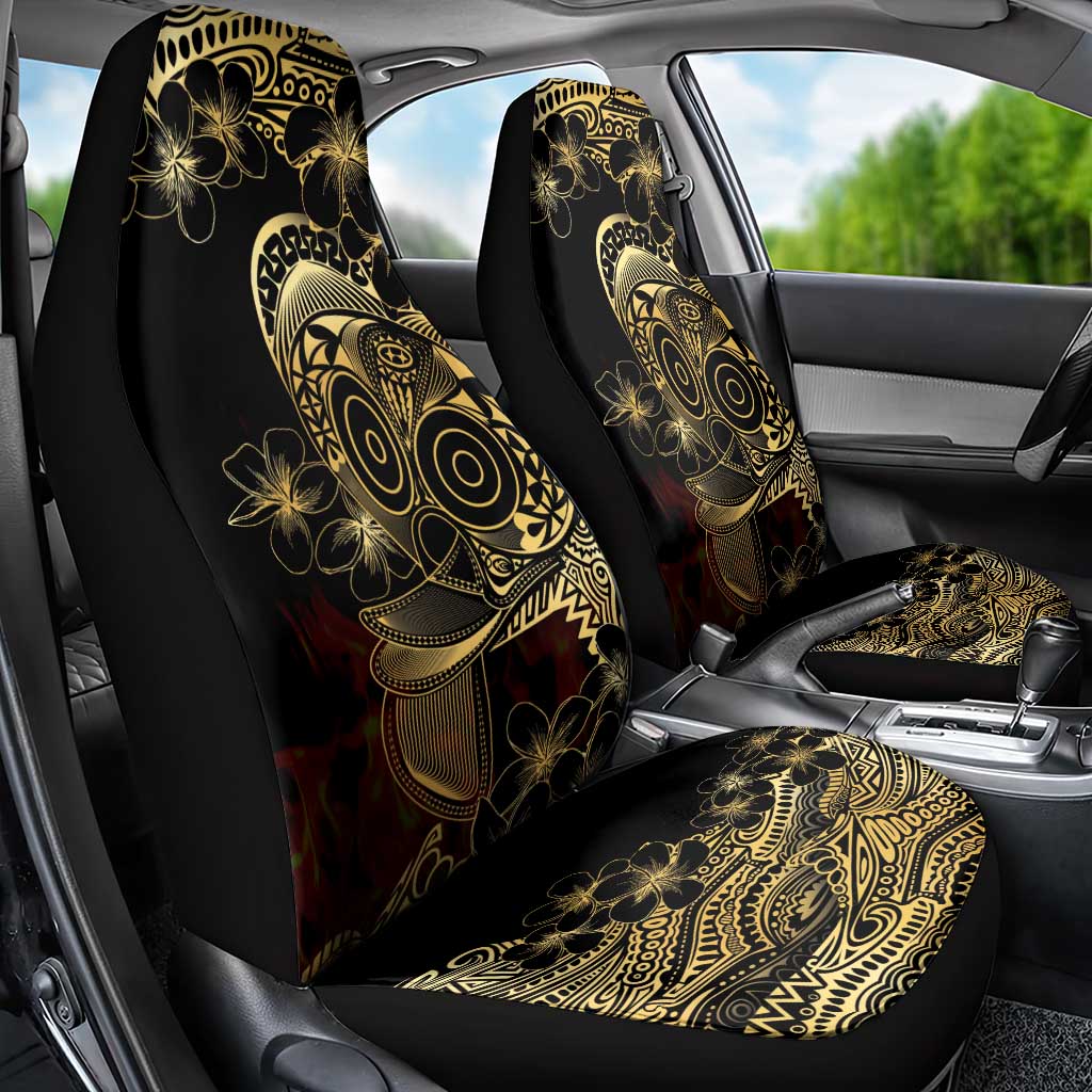 Frangipani Festival Rabaul Car Seat Cover PNG Tribal Baining Mask Tattoo LT14 - Polynesian Pride