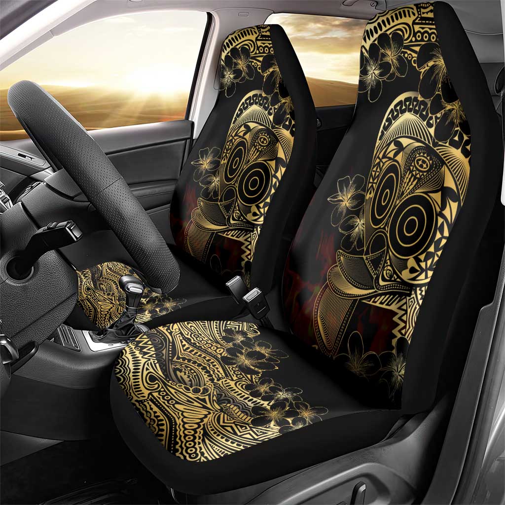 Frangipani Festival Rabaul Car Seat Cover PNG Tribal Baining Mask Tattoo LT14 - Polynesian Pride