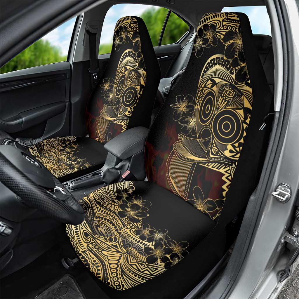 Frangipani Festival Rabaul Car Seat Cover PNG Tribal Baining Mask Tattoo LT14 - Polynesian Pride