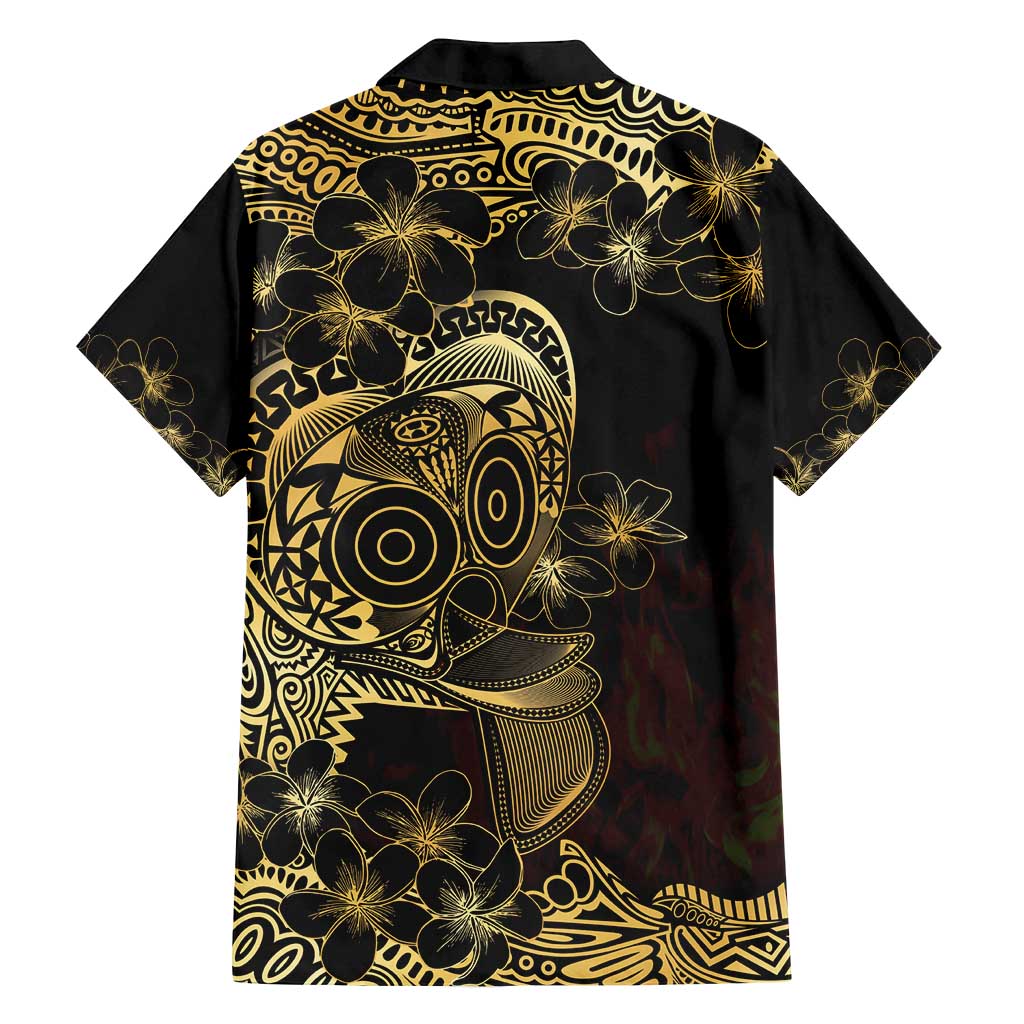 Frangipani Festival Rabaul Family Matching Puletasi and Hawaiian Shirt PNG Tribal Baining Mask Tattoo LT14 - Polynesian Pride