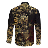 Frangipani Festival Rabaul Family Matching Tank Maxi Dress and Hawaiian Shirt PNG Tribal Baining Mask Tattoo LT14 - Polynesian Pride