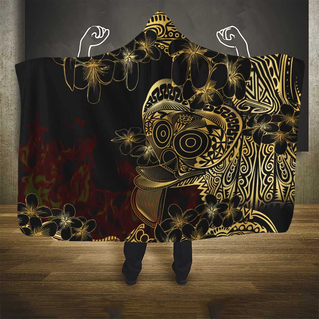 Frangipani Festival Rabaul Hooded Blanket PNG Tribal Baining Mask Tattoo LT14 - Polynesian Pride