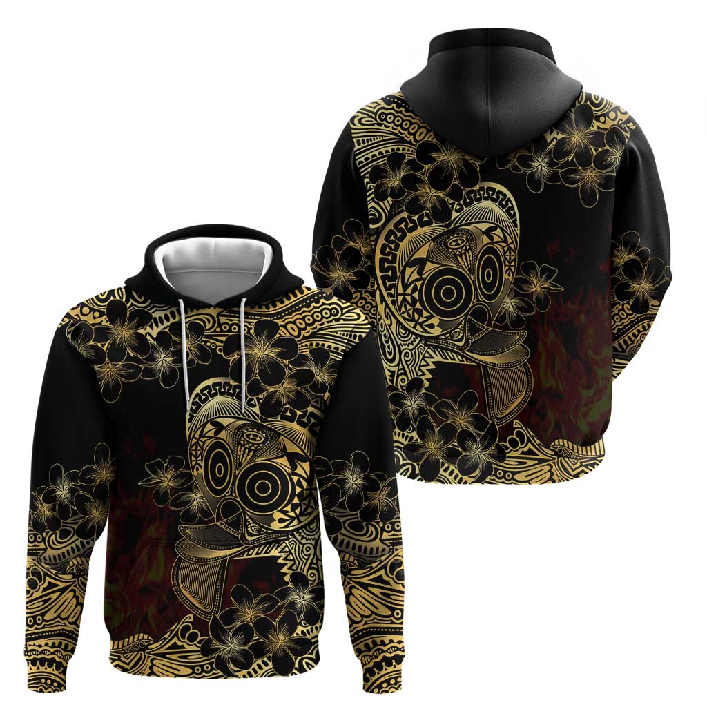 Frangipani Festival Rabaul Hoodie PNG Tribal Baining Mask Tattoo LT14 - Polynesian Pride