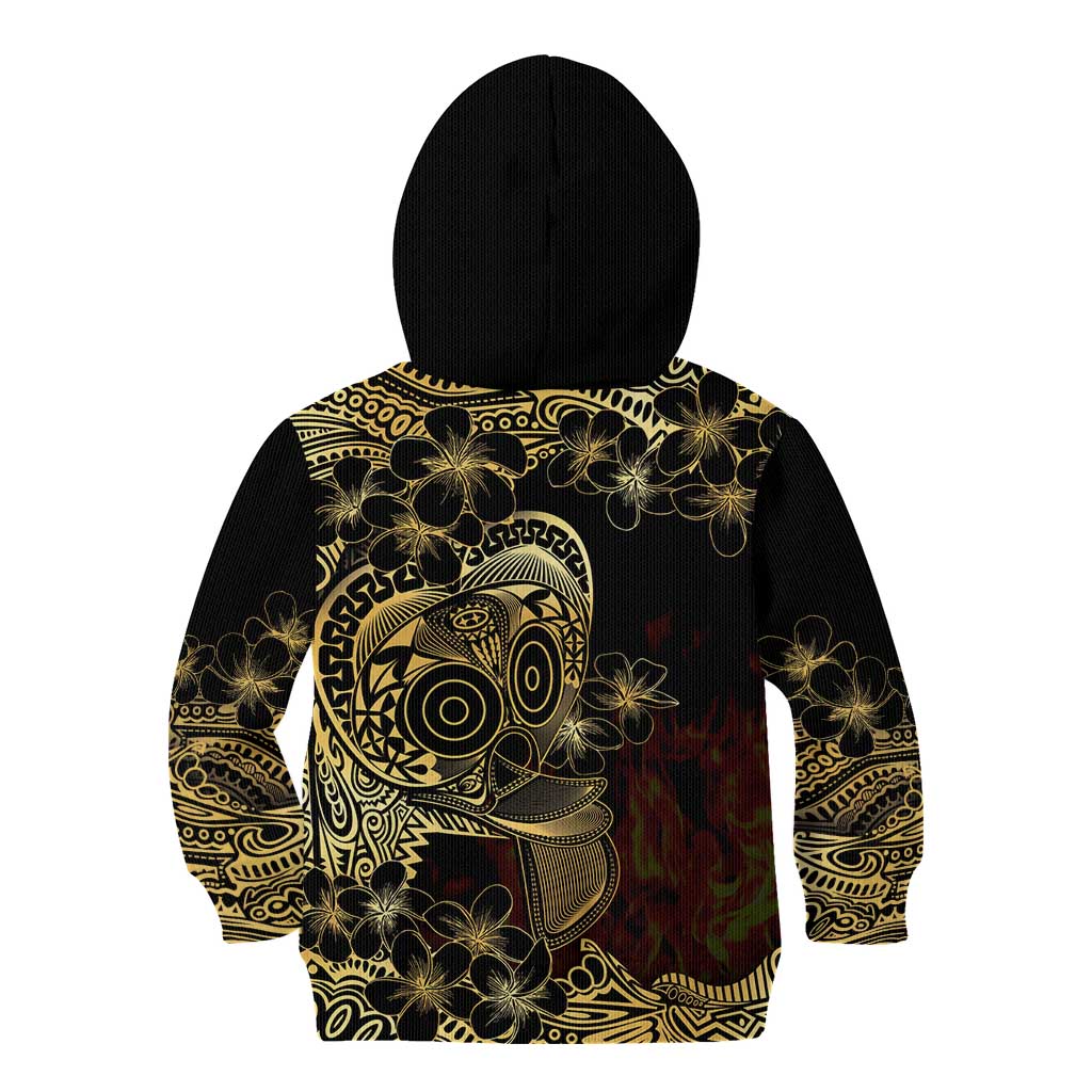 Frangipani Festival Rabaul Kid Hoodie PNG Tribal Baining Mask Tattoo LT14 - Polynesian Pride