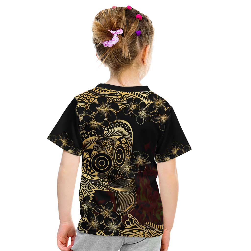 Frangipani Festival Rabaul Kid T Shirt PNG Tribal Baining Mask Tattoo LT14 - Polynesian Pride