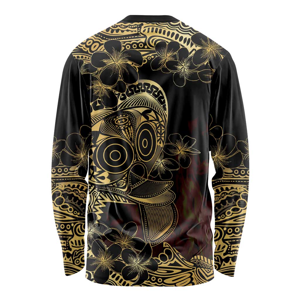 Frangipani Festival Rabaul Long Sleeve Shirt PNG Tribal Baining Mask Tattoo LT14 - Polynesian Pride