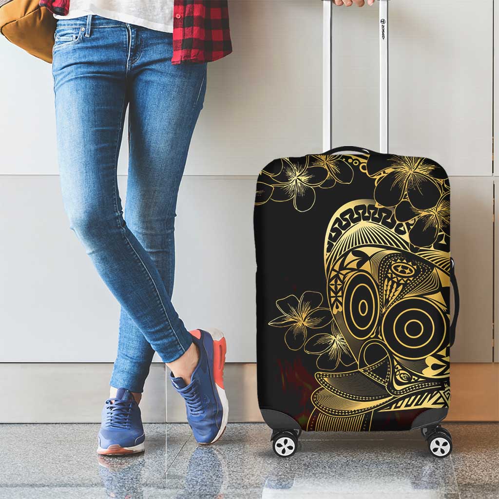 Frangipani Festival Rabaul Luggage Cover PNG Tribal Baining Mask Tattoo LT14 - Polynesian Pride