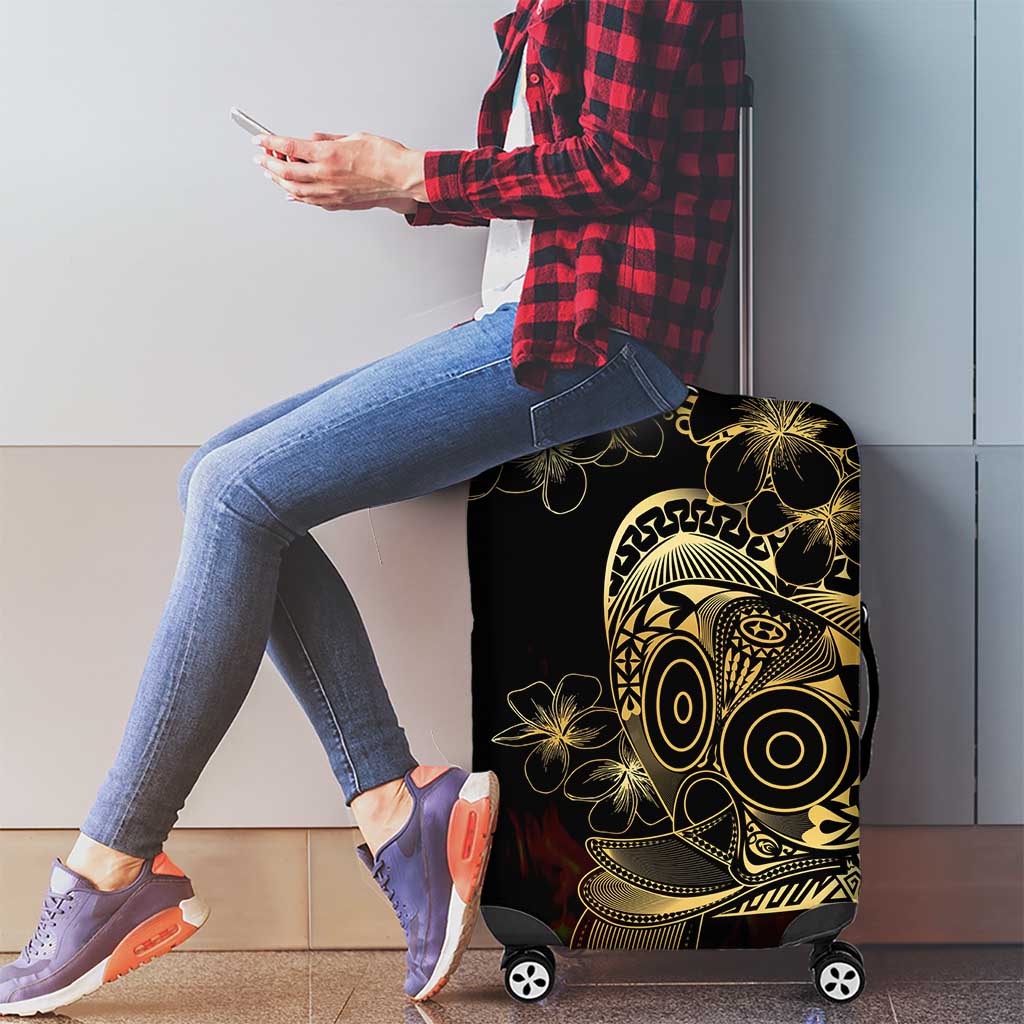 Frangipani Festival Rabaul Luggage Cover PNG Tribal Baining Mask Tattoo LT14 - Polynesian Pride