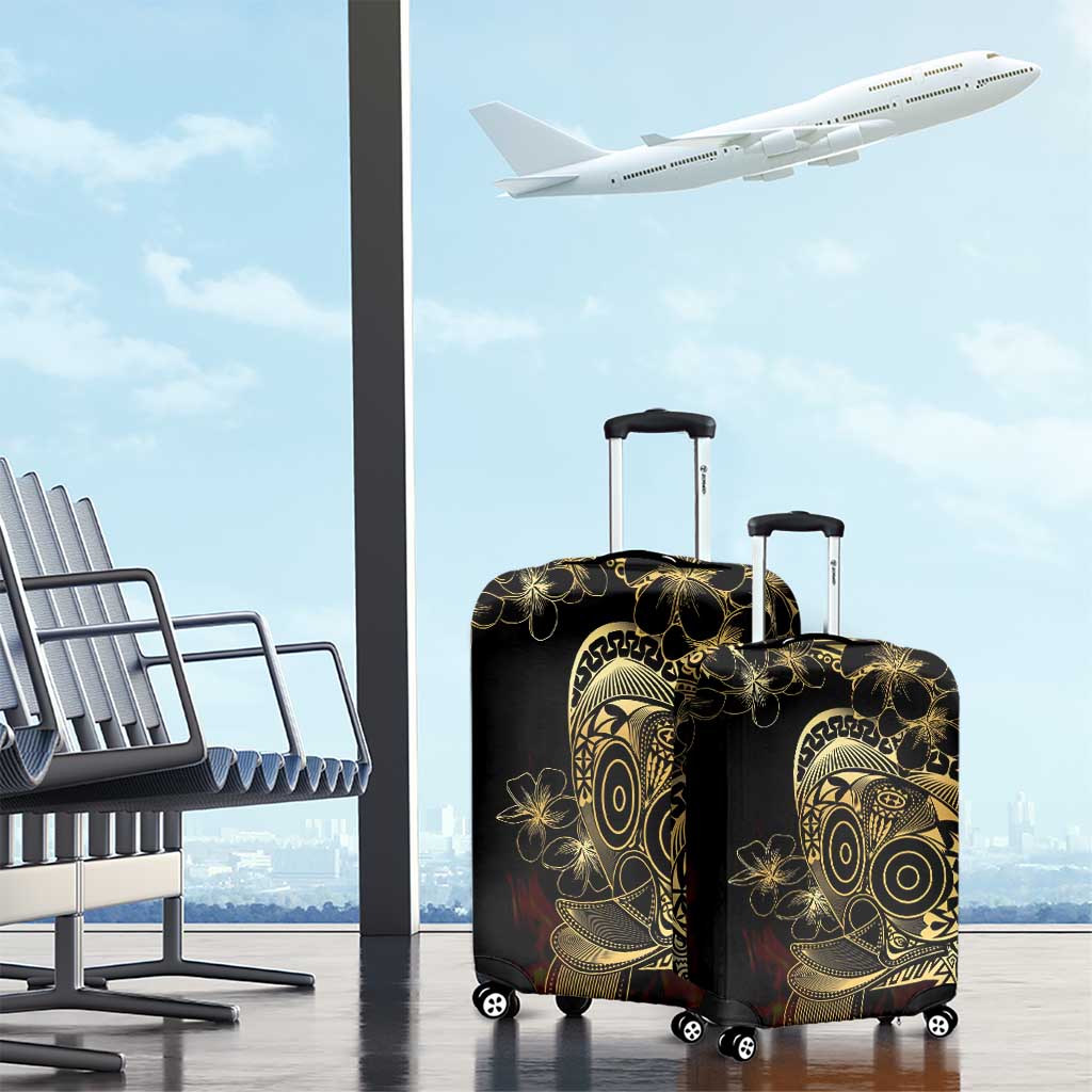 Frangipani Festival Rabaul Luggage Cover PNG Tribal Baining Mask Tattoo LT14 - Polynesian Pride