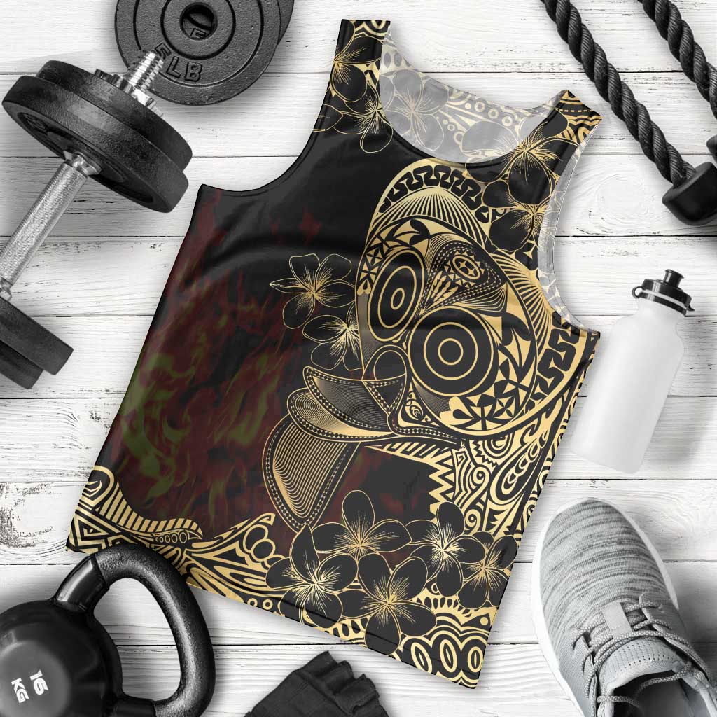 Frangipani Festival Rabaul Men Tank Top PNG Tribal Baining Mask Tattoo LT14 - Polynesian Pride