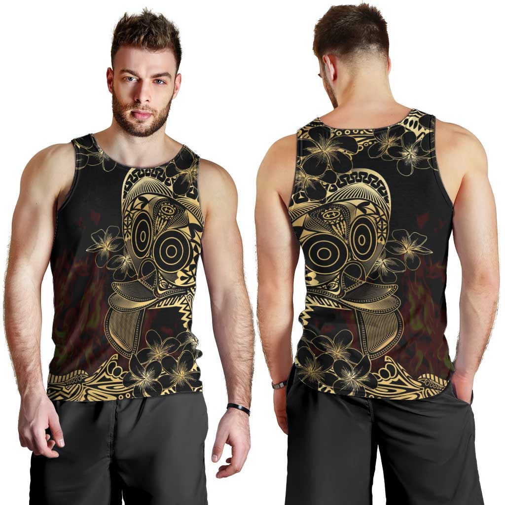 Frangipani Festival Rabaul Men Tank Top PNG Tribal Baining Mask Tattoo LT14 - Polynesian Pride