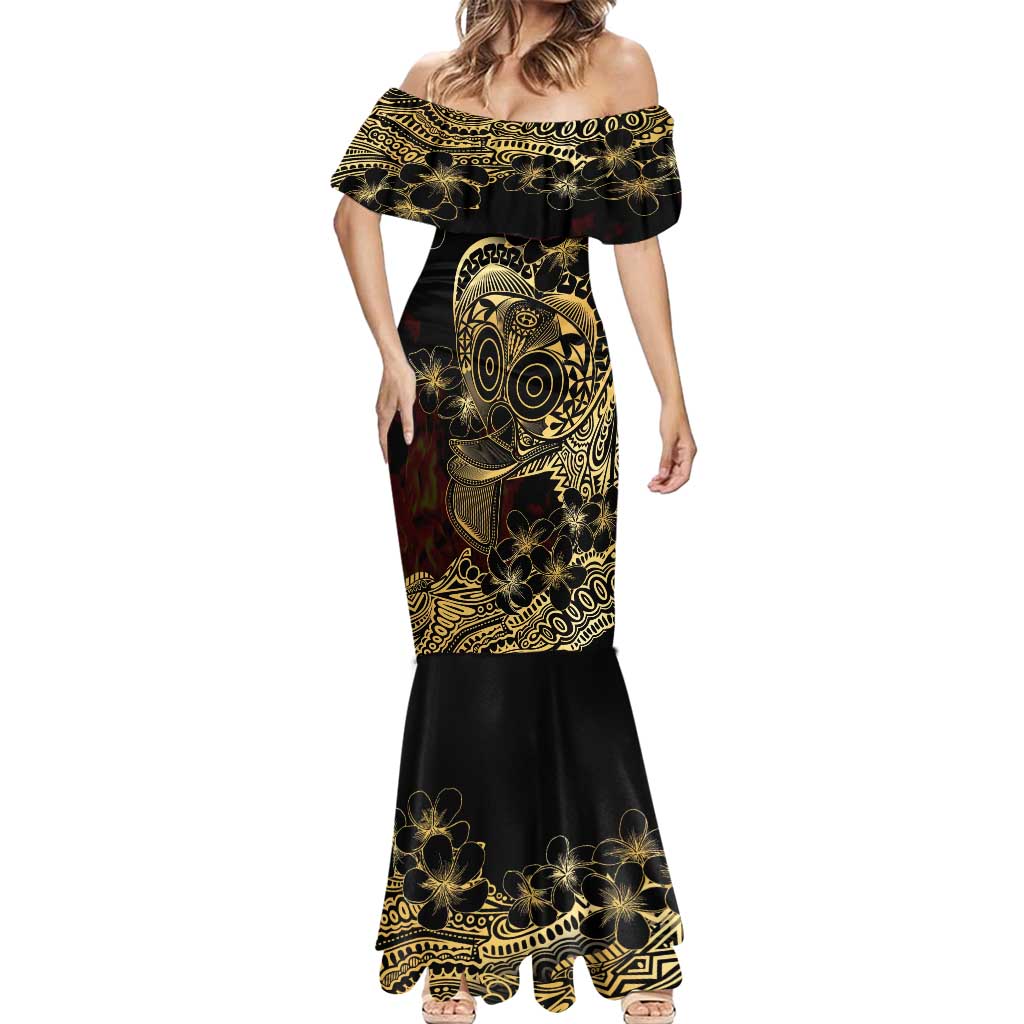Frangipani Festival Rabaul Mermaid Dress PNG Tribal Baining Mask Tattoo LT14 - Polynesian Pride