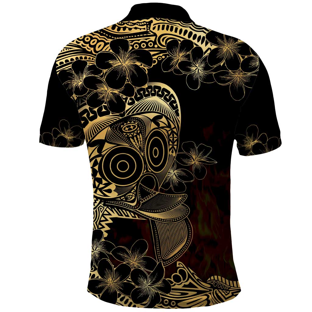 Frangipani Festival Rabaul Polo Shirt PNG Tribal Baining Mask Tattoo LT14 - Polynesian Pride