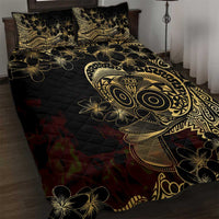 Frangipani Festival Rabaul Quilt Bed Set PNG Tribal Baining Mask Tattoo LT14 Black - Polynesian Pride
