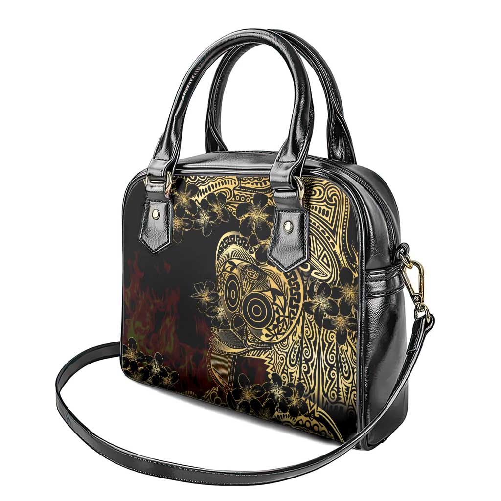 Frangipani Festival Rabaul Shoulder Handbag PNG Tribal Baining Mask Tattoo - Polynesian Pride
