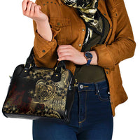 Frangipani Festival Rabaul Shoulder Handbag PNG Tribal Baining Mask Tattoo - Polynesian Pride