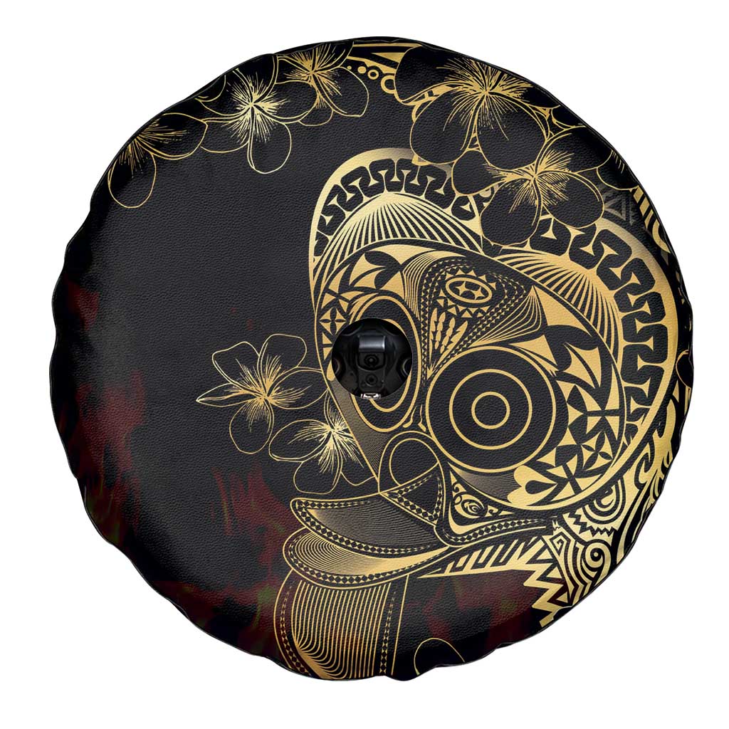 Frangipani Festival Rabaul Spare Tire Cover PNG Tribal Baining Mask Tattoo LT14 - Polynesian Pride