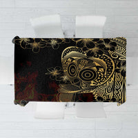 Frangipani Festival Rabaul Tablecloth PNG Tribal Baining Mask Tattoo LT14 Black - Polynesian Pride