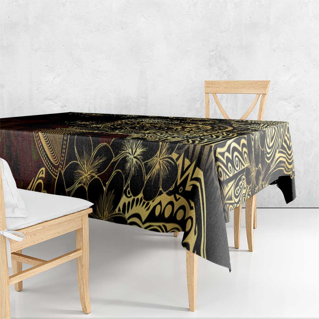 Frangipani Festival Rabaul Tablecloth PNG Tribal Baining Mask Tattoo LT14 - Polynesian Pride
