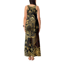 Frangipani Festival Rabaul Tank Maxi Dress PNG Tribal Baining Mask Tattoo LT14 - Polynesian Pride