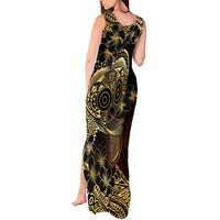 Frangipani Festival Rabaul Tank Maxi Dress PNG Tribal Baining Mask Tattoo LT14 - Polynesian Pride