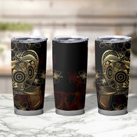 Frangipani Festival Rabaul Tumbler Cup PNG Tribal Baining Mask Tattoo LT14 - Polynesian Pride